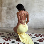 Sexy Off-Shoulder Backless Slit Maxi Dress, Evening Gown, Dress
