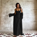 Casual dress, sexy fitted long cover-up set