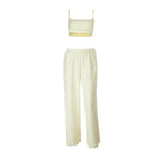 Strappy wide-leg pants suit, street style trouser suit
