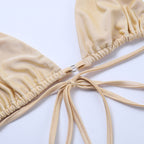 New sexy halter neck beach vacation swimsuit set