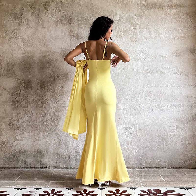 Casual dress, sexy fitted long cover-up set