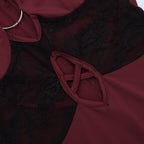 Sexy Lace-Trimmed Long-Sleeved Dress for Hot Girls