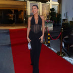 Sexy halter neck pleated elegant backless evening gown