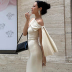 Stylish and simple strappy bodycon maxi skirt