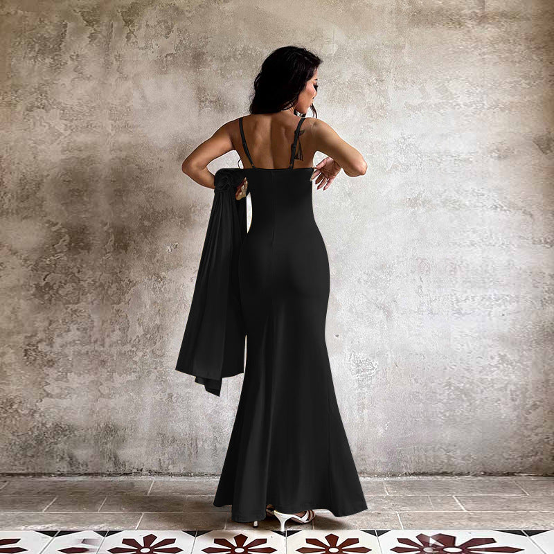 Casual dress, sexy fitted long cover-up set