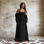Casual dress, sexy fitted long cover-up set