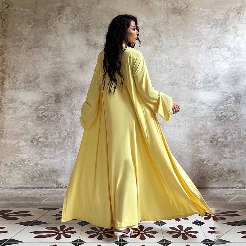 Casual dress, sexy fitted long cover-up set